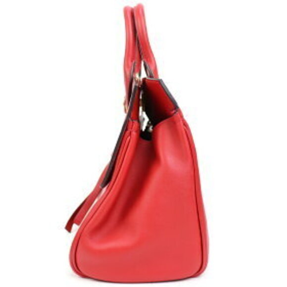Salvatore Ferragamo Studio Bag Gancini Red Calfskin Pouch Shoulder - Picture 5 of 15